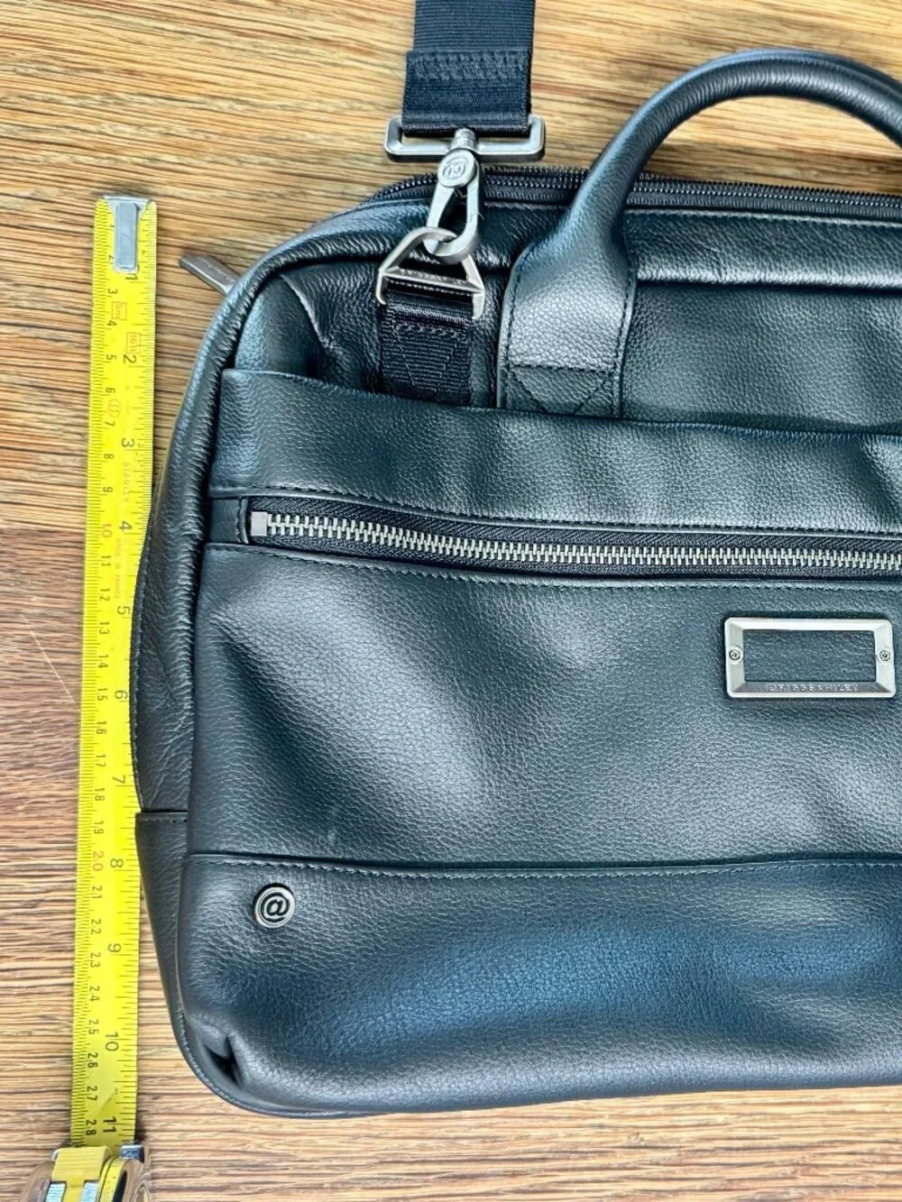 BRAND NEW Briggs & Riley @Work premium leather slim briefcase NWT + dustbag